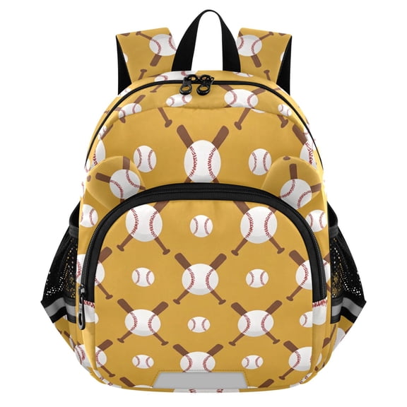 ALAZA Baseball Balls Bats Mini Backpack School Bookbag Age 3-7 Medium