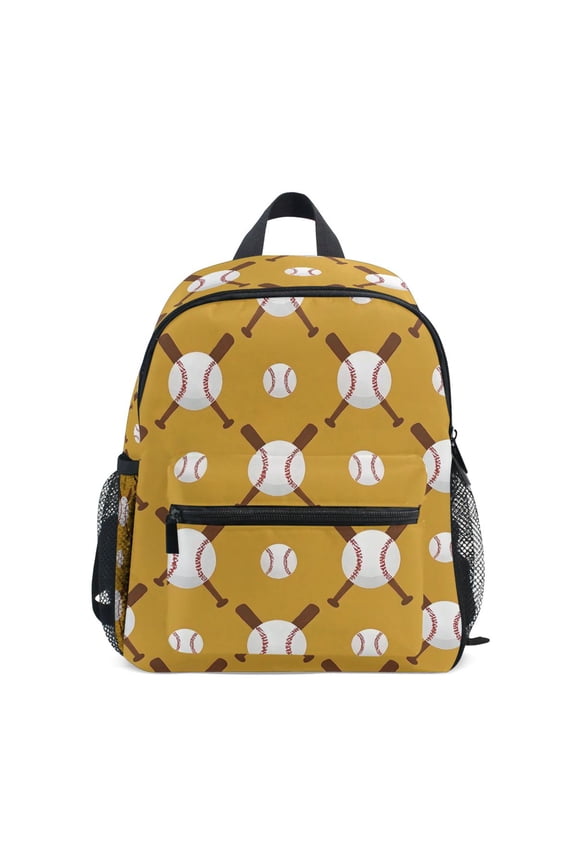 Baseball Balls Bats School Backpack Small Bookbag Mini Bags