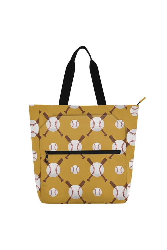 Baseball Balls Bats School Book Bag Kids Tote Bags Handbag