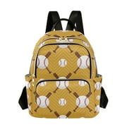 ALAZA Baseball Balls Bats Womens Travel Laptop Backpack Large Daypack Ladies Shoulder Bags S