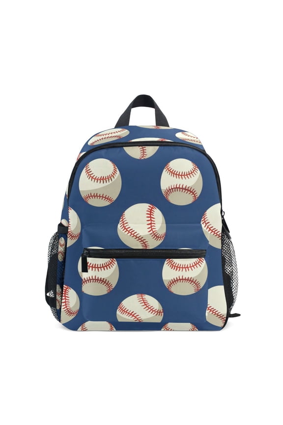 Baseball Blue School Backpack Small Bookbag Mini Bags