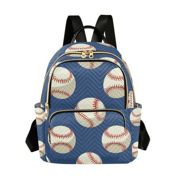 ALAZA Baseball Blue Womens Travel Laptop Backpack Large Daypack Ladies Shoulder Bags S