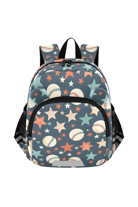 Baseball Cartoon Stars Mini Backpack School Bookbag Age 3-7 Medium