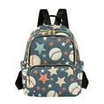 thumbnail image 1 of ALAZA Baseball Cartoon Stars Womens Travel Laptop Backpack Large Daypack Ladies Shoulder Bags S, 1 of 7