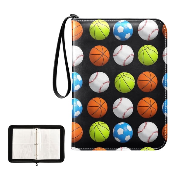 ALAZA Baseball Football Basketball Trading Card Binder 4 Pocket Cards Collection Album 400 Folder Holder