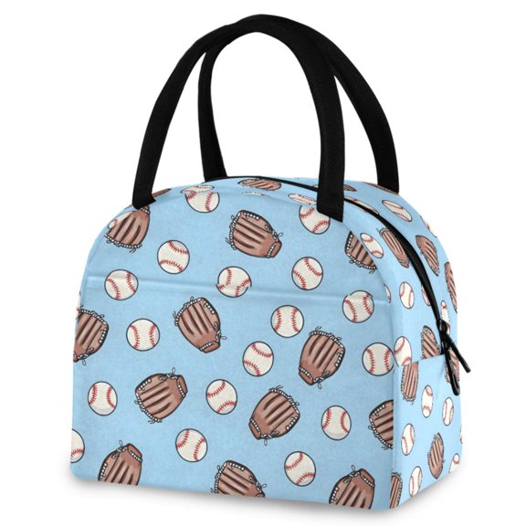 ALAZA Baseball Gloves Insulated Lunch Box Reusable Cooler Tote Bag Work Office Picnic