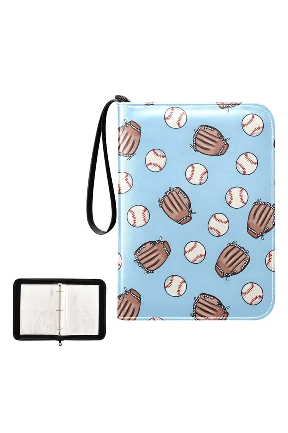 Baseball Gloves Trading Card Binder 4 Pocket Cards Collection Album 400 Folder Holder