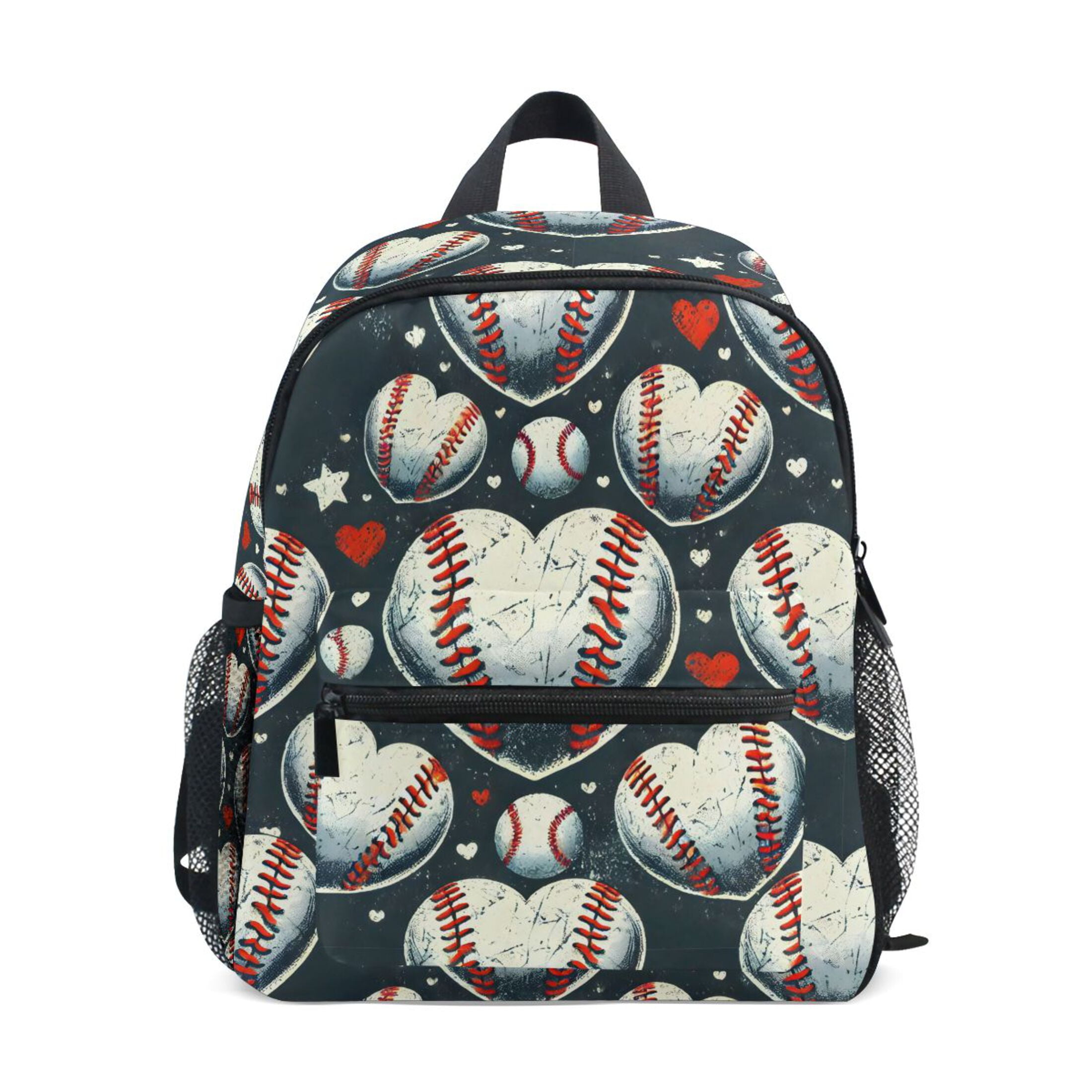 baseball mini backpack Loungefly MLB Boston Red Sox Logo It is made of faux leather and features a top zipper closure and front zippered pocket Toddler Kids Backpack Baseball Pattern