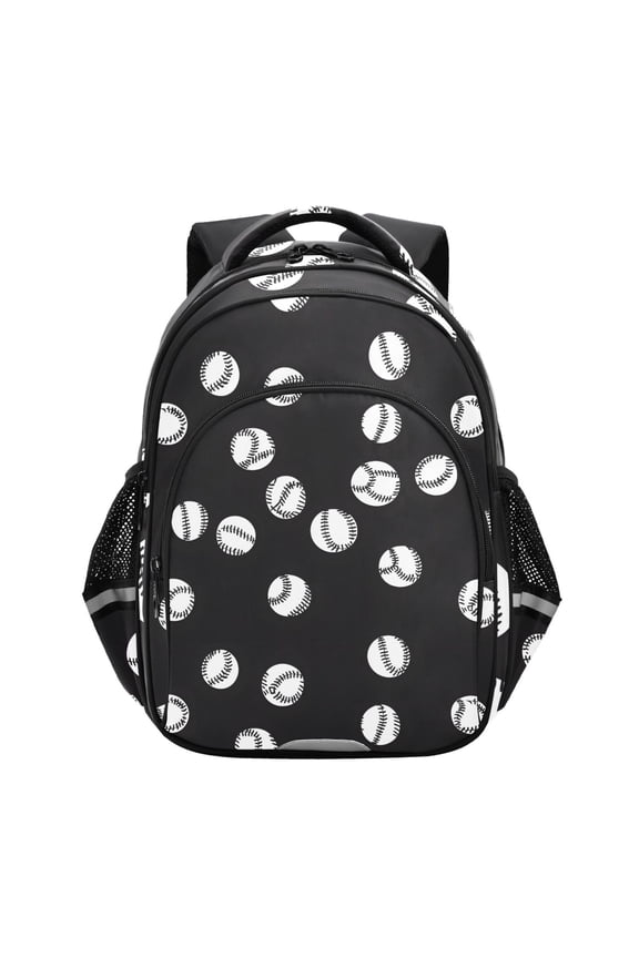 Baseball Pattern School Backpack Elementary Bag Bookbag Travel Rucksack