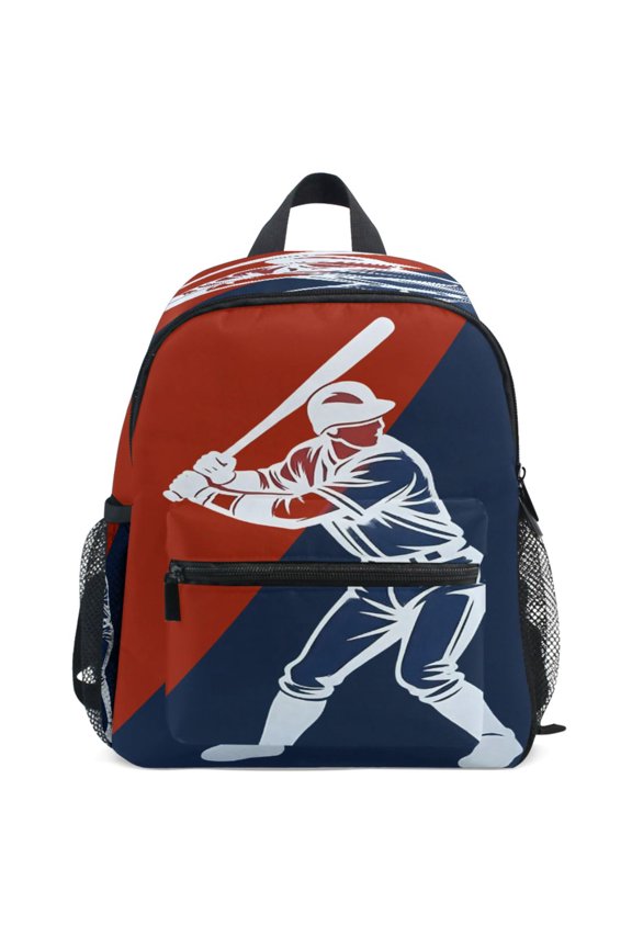 Baseball Player2 Pattern School Backpack Student Bookbag Mini Bag