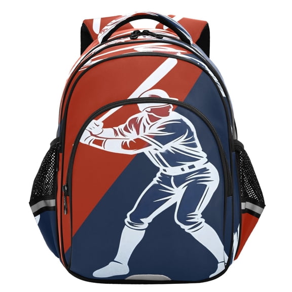 ALAZA Baseball Player2 School Backpack Elementary Bag Student Bookbag Travel Rucksack