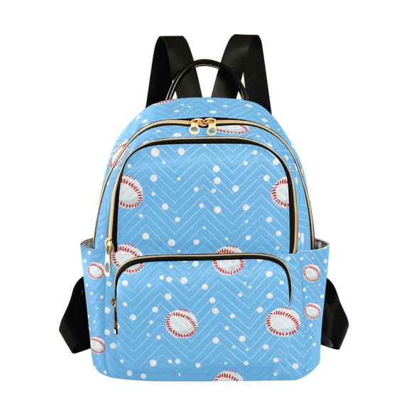 ALAZA Baseball Polka Dot Womens Travel Laptop Backpack Large Daypack Ladies Shoulder Bags M