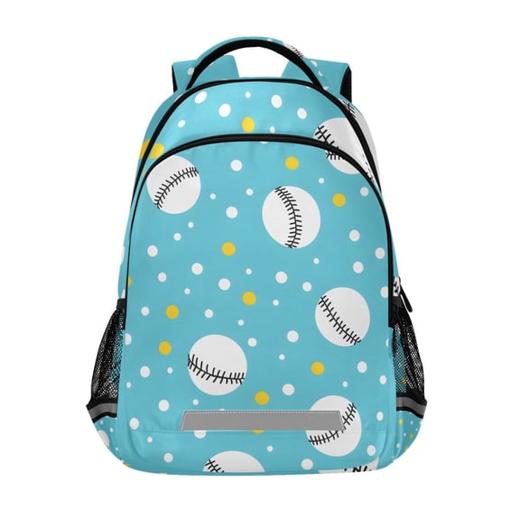 ALAZA Baseball Polka Dots Backpack Elementary School Bag Bookbag Travel Rucksack