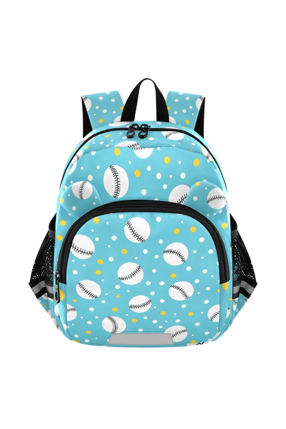 Baseball Polka Dots Mini Backpack School Bookbag Age 3-7 Medium