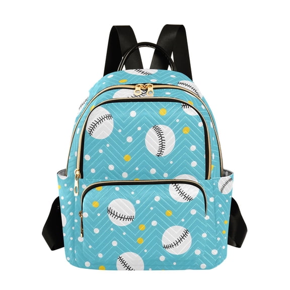 ALAZA Baseball Polka Dots Womens Travel Laptop Backpack Large Daypack Ladies Shoulder Bags S