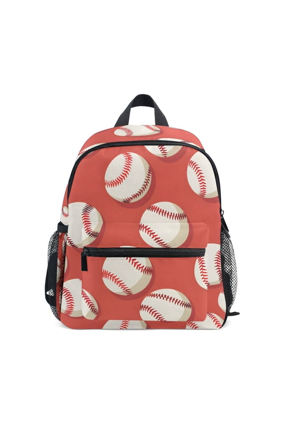 Baseball Red School Backpack Small Bookbag Mini Bags