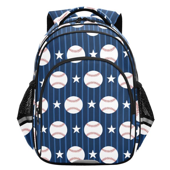 ALAZA Baseball Stars Stripe School Backpack Elementary Bag Student Bookbag Travel Rucksack