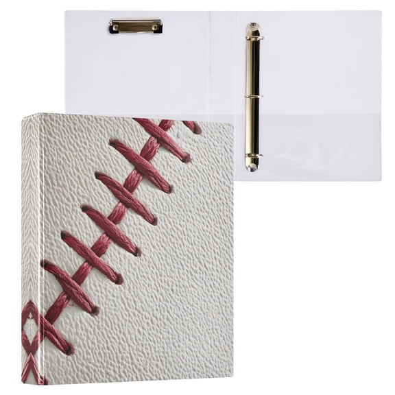 ALAZA Baseball Texture Hardcover 3 Ring Binder 1.5" D-Rings with Interior Pockets Binders School 1 PC