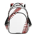 thumbnail image 1 of ALAZA Baseball White School Backpack Elementary Bag Bookbag Travel Rucksack, 1 of 6