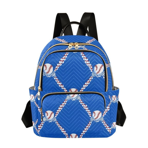 ALAZA Baseball Womens Travel Laptop Backpack Large Daypack Ladies Shoulder Bags M