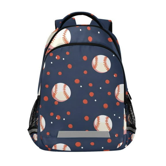 ALAZA Baseball and Dots Backpack Elementary School Bag Bookbag Travel Rucksack