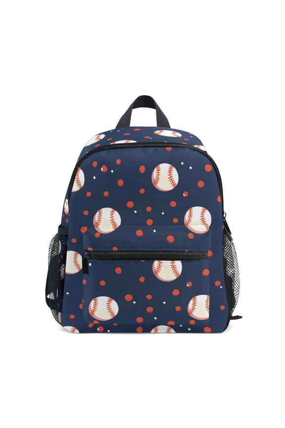 Baseball and Dots School Backpack Small Bookbag Mini Bags
