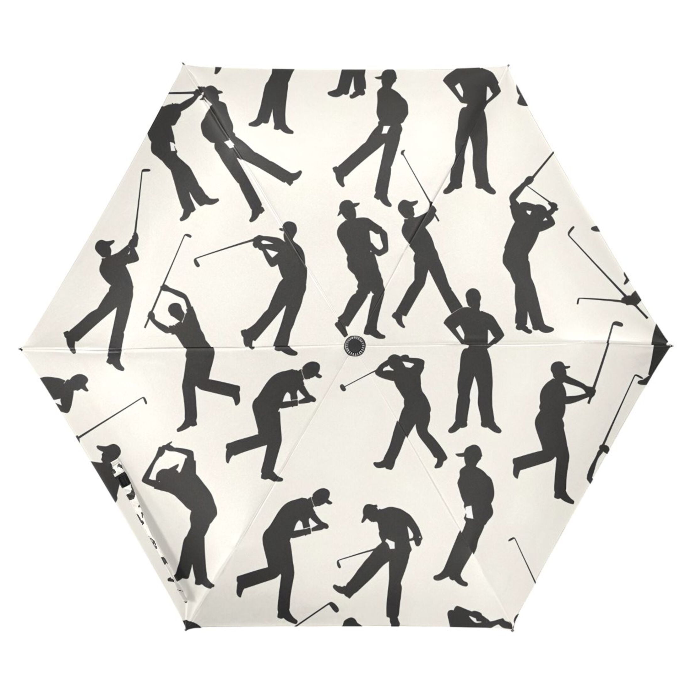 ALAZA Baseball and Player UPF 50+ Compact Folding Umbrella for Rain Travel Umbrella Packable