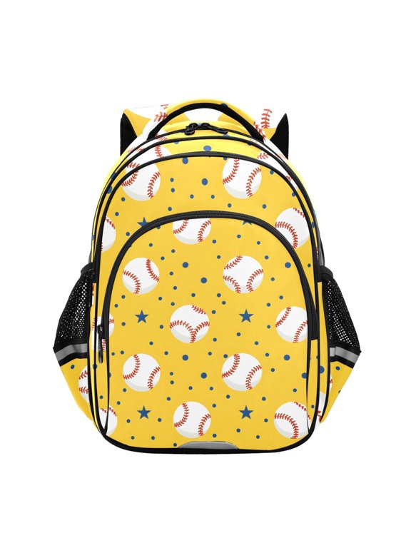 Baseball and Stars School Backpack Elementary Bag Bookbag Travel Rucksack