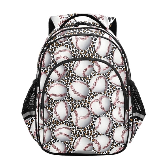 ALAZA Baseball in Leopard School Backpack Elementary Bag Bookbag Travel Rucksack