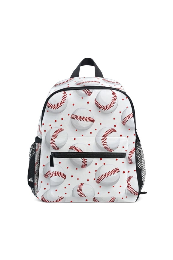 Baseball on White School Backpack Small Bookbag Mini Bags