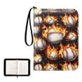 thumbnail image 1 of ALAZA Baseball with Fire Trading Card Binder 4 Pocket Cards Collection Album 400 Folder Holder, 1 of 6