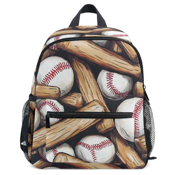 ALAZA Baseballs Bats Pattern School Backpack Student Bookbag Mini Bag