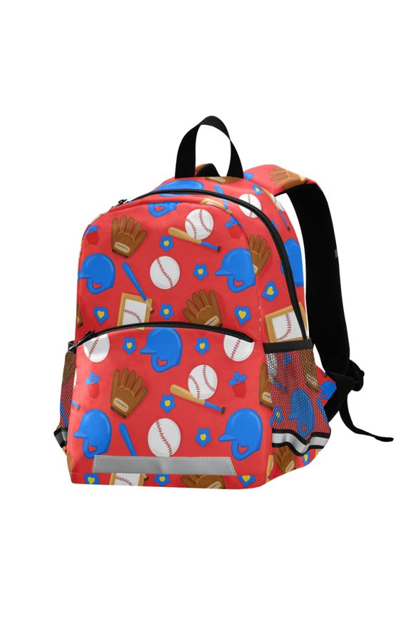 Baseballs School Backpack Elementary Student Bookbag