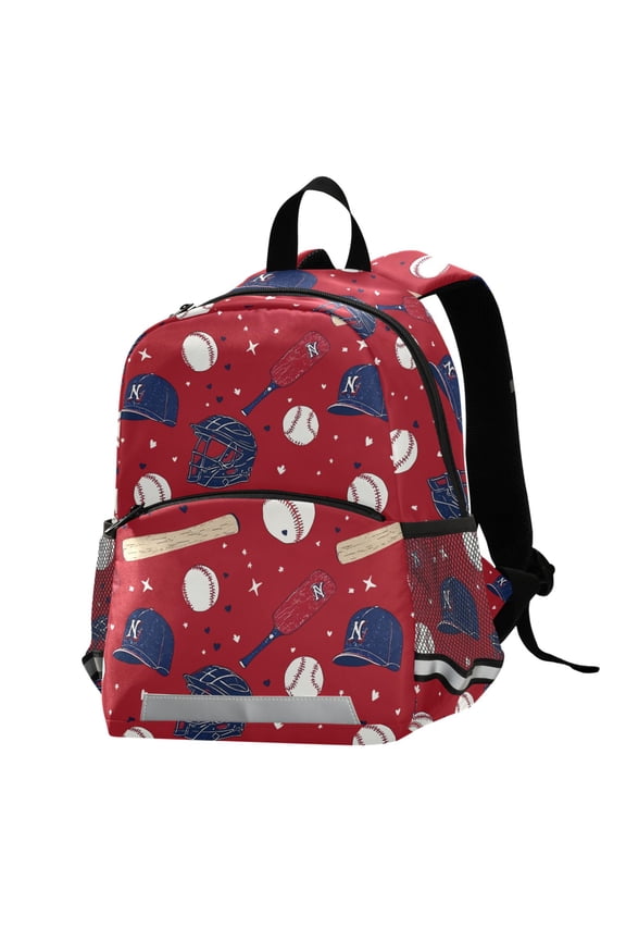 Baseballs School Backpack Elementary Student Bookbag