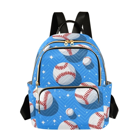 ALAZA Baseballs Womens Travel Laptop Backpack Large Daypack Ladies Shoulder Bags S