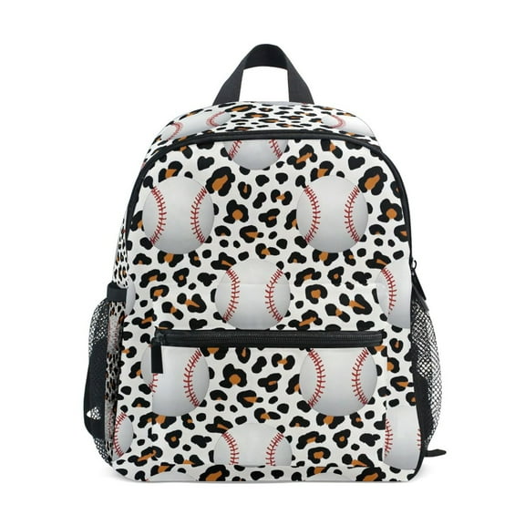 ALAZA Baseballs in Leopard School Backpack Small Bookbag Mini Bags