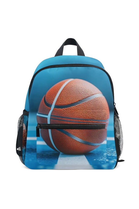 Basketball Blue Pattern School Backpack Student Bookbag Mini Bag