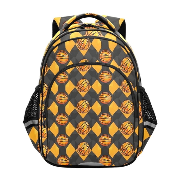 ALAZA Basketball Checkered School Backpack Elementary Bag Bookbag Travel Rucksack