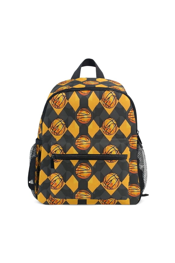 Basketball Checkered School Backpack Small Bookbag Mini Bags
