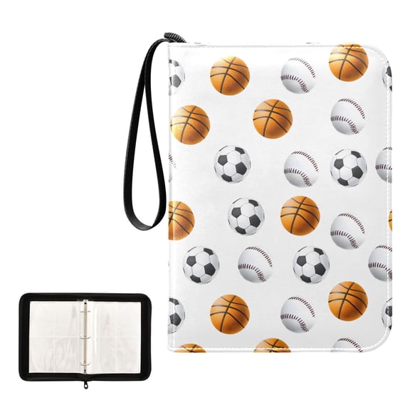 ALAZA Basketball Football Baseball Trading Card Binder 4 Pocket Cards Collection Album 400 Folder Holder