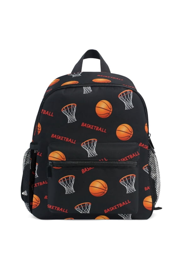 Basketball Pattern School Backpack Student Bookbag Mini Bag