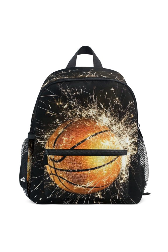 Basketball Pattern School Backpack Student Bookbag Mini Bag