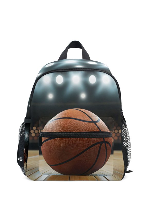 Basketball Pattern School Backpack Student Bookbag Mini Bag