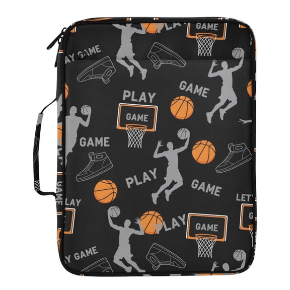 ALAZA Basketball Player Pattern Expanding Accordion File Folder 3 Ring Zipper Binder Organizer Portable Document Bag