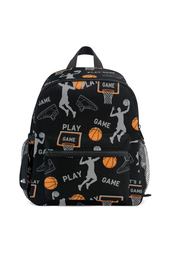 Basketball Player Pattern School Backpack Student Bookbag Mini Bag