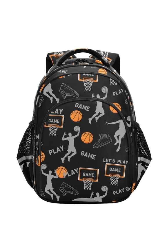 Basketball Player School Backpack Elementary Bag Student Bookbag Travel Rucksack