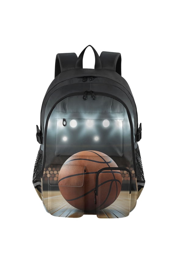 Basketball Print Student Backpack School Bookbag Large Laptop Daypack Travel Bag
