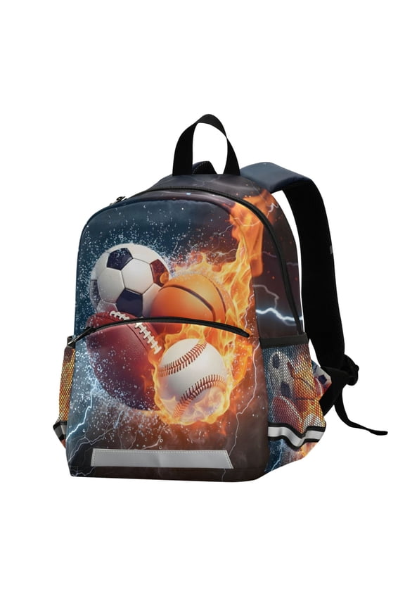 Basketball Soccer Ball Baseball School Backpack Elementary Student Bookbag