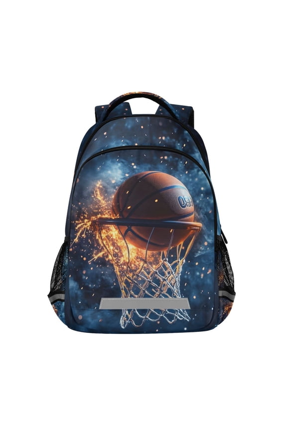 Basketball Sparks Backpack Elementary School Bag Bookbag Travel Rucksack