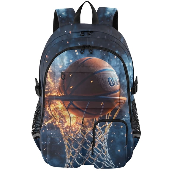ALAZA Basketball Sparks Print Student Backpack School Bookbag Large Laptop Daypack Travel Bag
